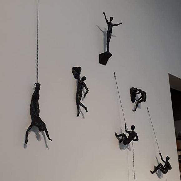 “Climbing Man” (One)Figure Creative Fun Durable Resin Sculpture Decor! - Picture 2 of 6